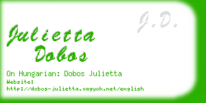 julietta dobos business card